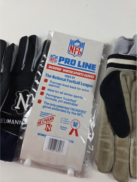 Other - 2 Pair Vintage Used Neumann Men's Large Receiver Football Gloves Cowhide